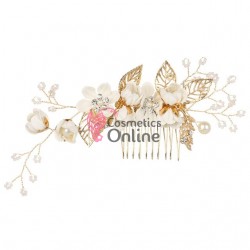 Accesoriu elegant pentru decor par AP039CC Auriu cu pini pentru mirese cu cristale 